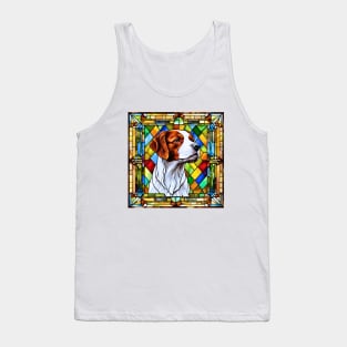 Stained Glass Brittany Dog Tank Top